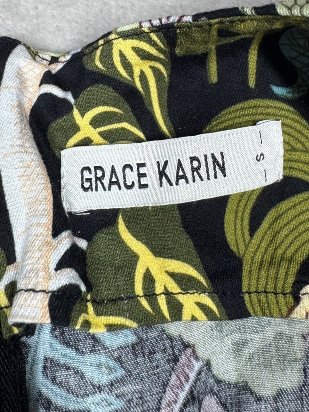 Grace Karin Frida Kahlo Tropical Floral Retro Rockabilly Black Red Dress Size S - Picture 15 of 16